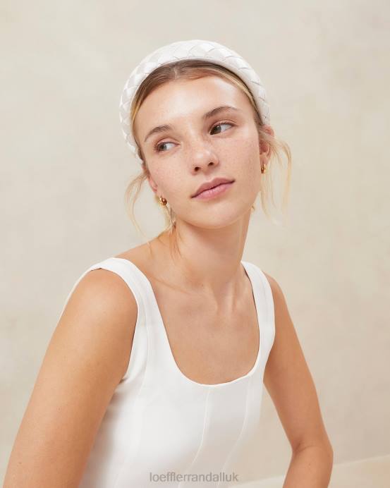 Accessories X82V146 Cream Women Loeffler Randall Everly Puffy Woven Headband
