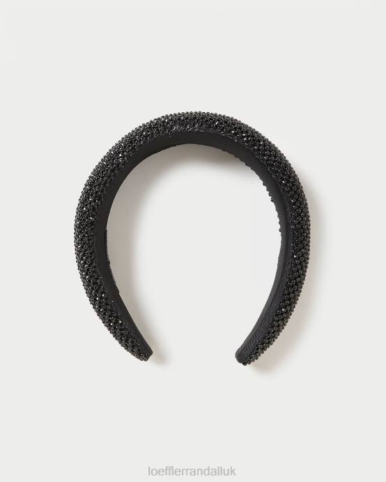 Accessories X82V147 Black Diamante Women Loeffler Randall Bellamy Puffy Headband