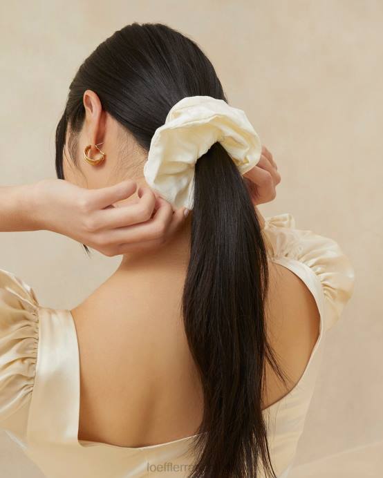 Accessories X82V150 Cream Women Loeffler Randall Astrid Oversized Scrunchie