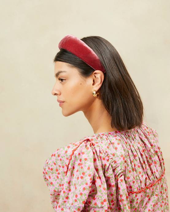 Accessories X82V152 Tea Rose Women Loeffler Randall Bellamy Velvet Headband