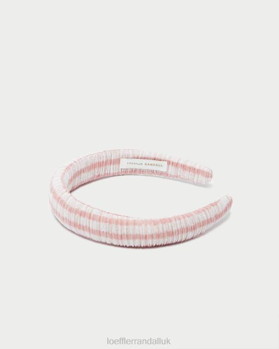 Accessories X82V163 Soft Pink Gingham Women Loeffler Randall Marina Puffy Headband