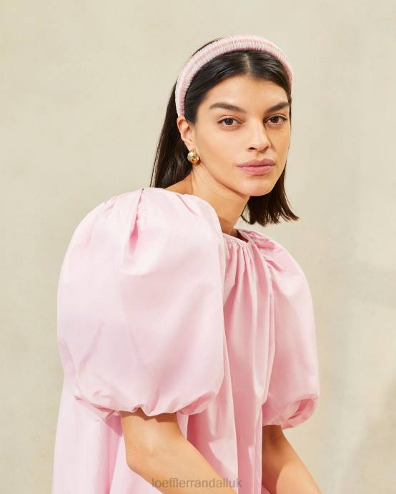 Accessories X82V163 Soft Pink Gingham Women Loeffler Randall Marina Puffy Headband