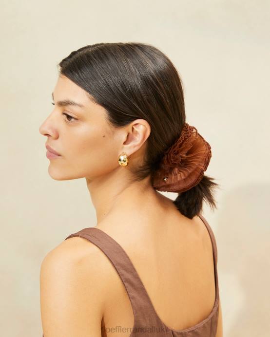 Accessories X82V166 Brown Women Loeffler Randall Emmy Pleated Layer Scrunchie