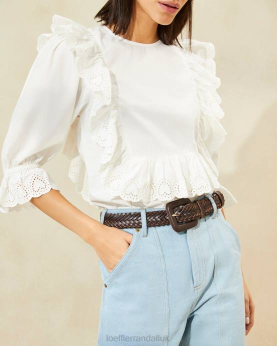 Accessories X82V168 Chocolate Women Loeffler Randall Oliver Thin Belt