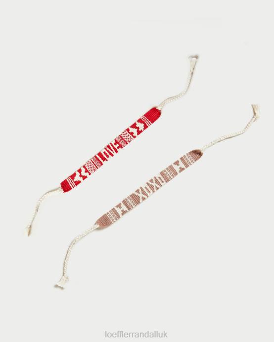 Accessories X82V406 Red/Pink Women Loeffler Randall Love XOXO Bracelets