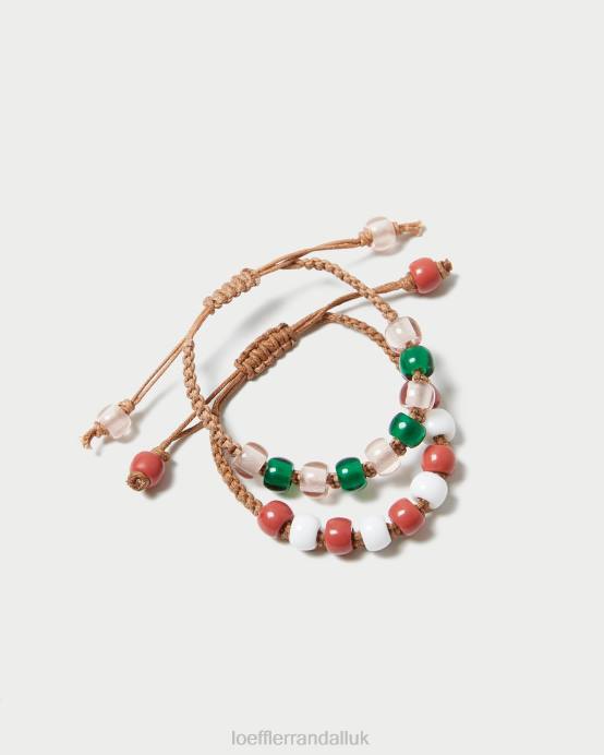 Accessories X82V407 Pink Multi Women Loeffler Randall Zena Beaded Bracelet Set
