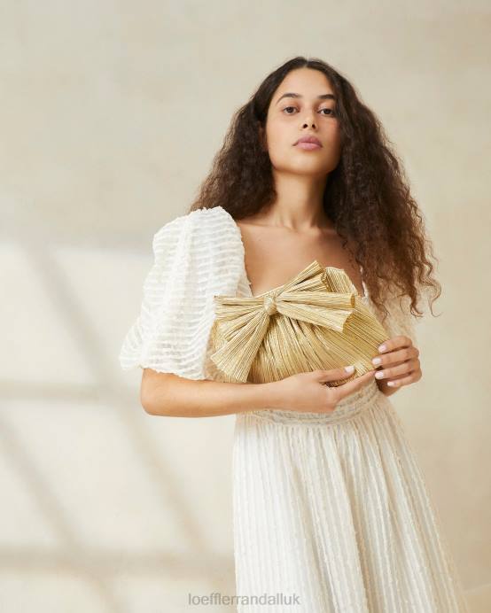 Bags X82V333 Gold Women Loeffler Randall Rayne Bow Clutch