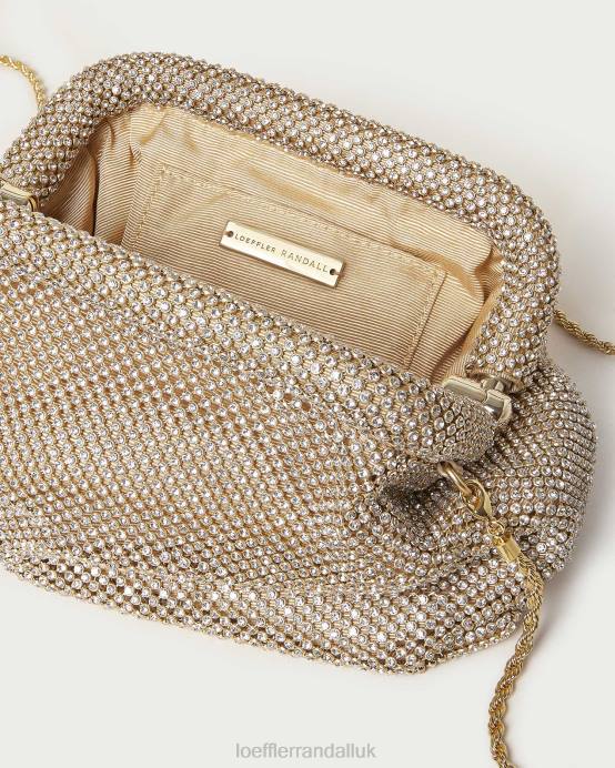 Bags X82V337 Gold Women Loeffler Randall Doreen Diamante Frame Pouch