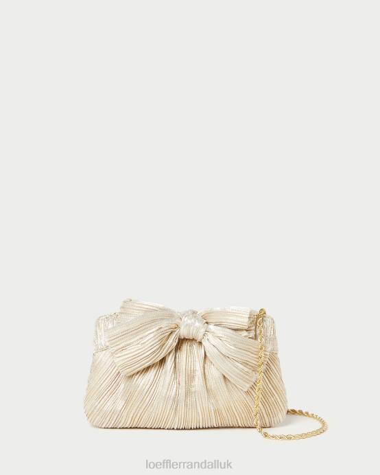 Bags X82V342 Platinum Women Loeffler Randall Rochelle Mini Bow Clutch