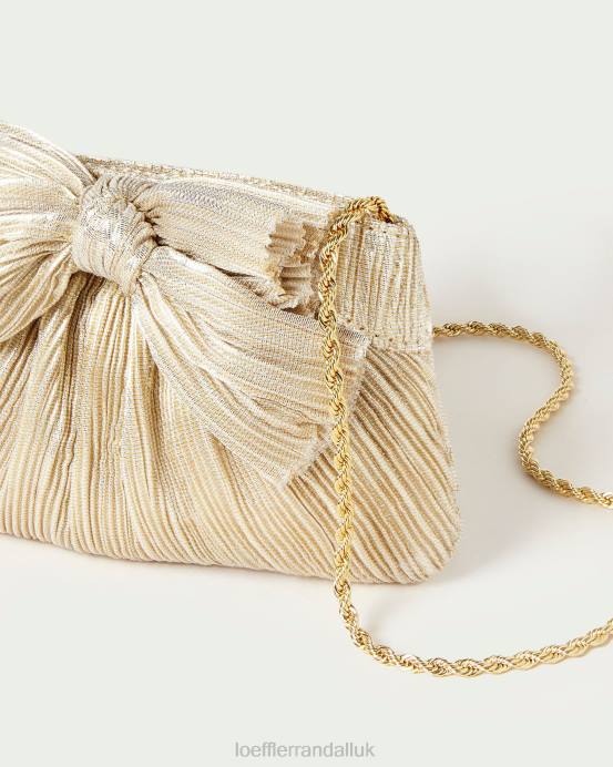 Bags X82V342 Platinum Women Loeffler Randall Rochelle Mini Bow Clutch