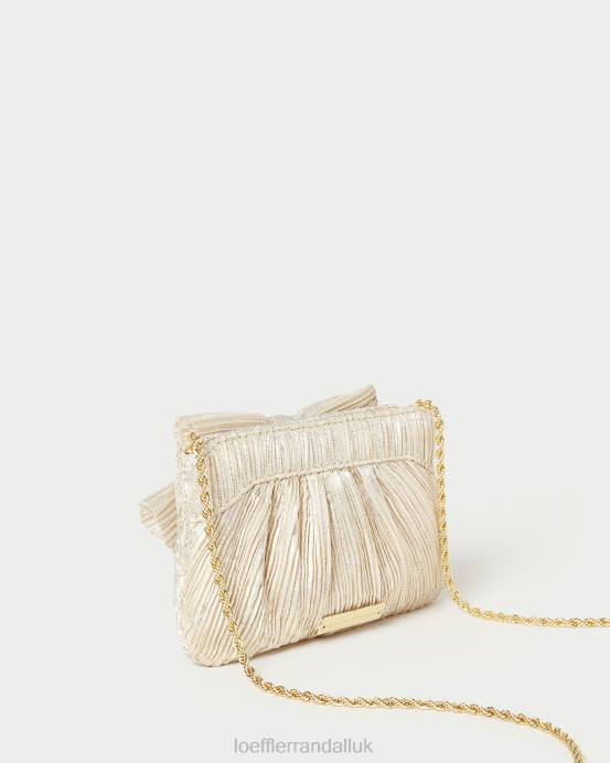 Bags X82V342 Platinum Women Loeffler Randall Rochelle Mini Bow Clutch