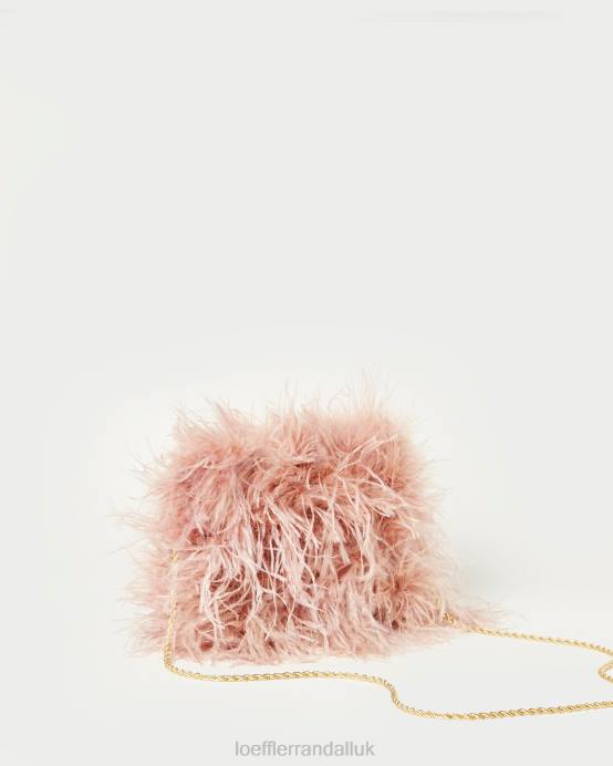 Bags X82V343 Blush Women Loeffler Randall Zahara Mini Feather Pouch