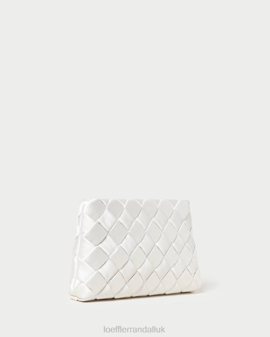 Bags X82V351 Cream Women Loeffler Randall Aviva Woven Puff Clutch