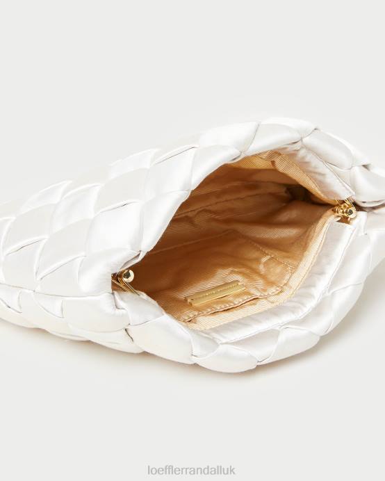 Bags X82V351 Cream Women Loeffler Randall Aviva Woven Puff Clutch