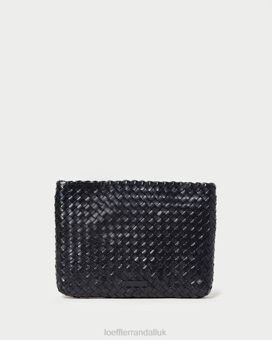 Bags X82V352 Black Women Loeffler Randall Marissa Flat Woven Clutch