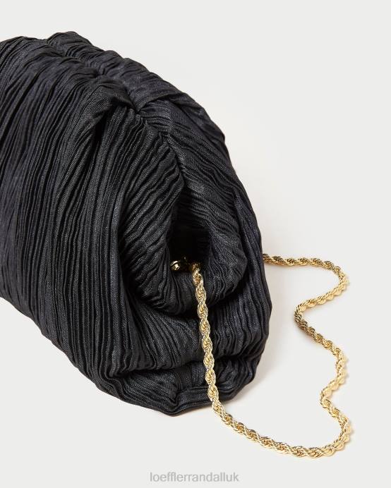 Bags X82V354 Black Women Loeffler Randall Bailey Pleated Dome Clutch
