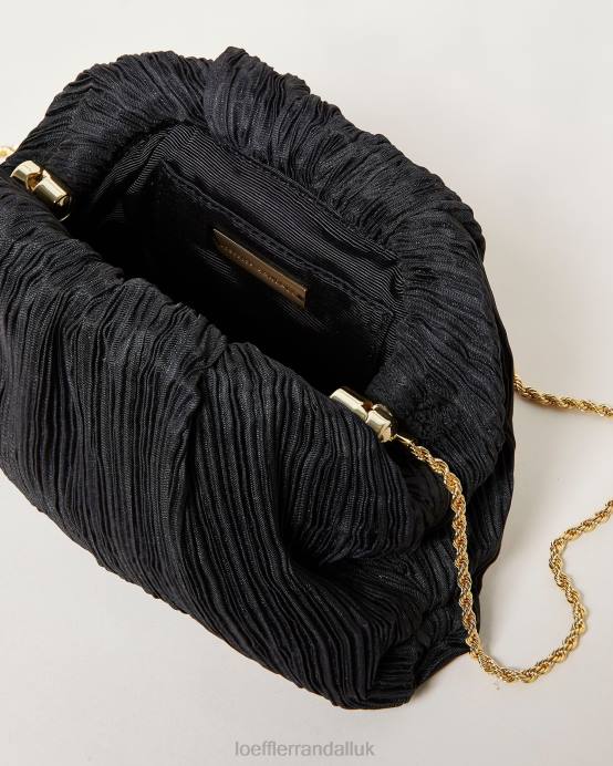 Bags X82V354 Black Women Loeffler Randall Bailey Pleated Dome Clutch