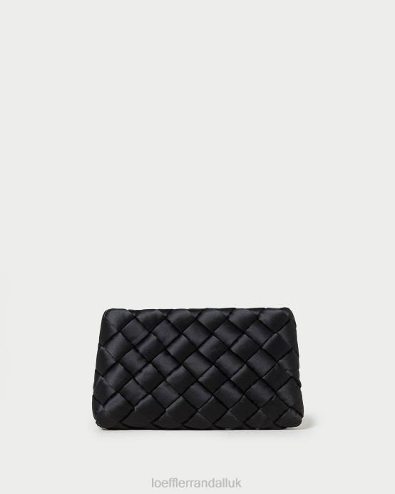 Bags X82V355 Black Women Loeffler Randall Aviva Woven Puff Clutch
