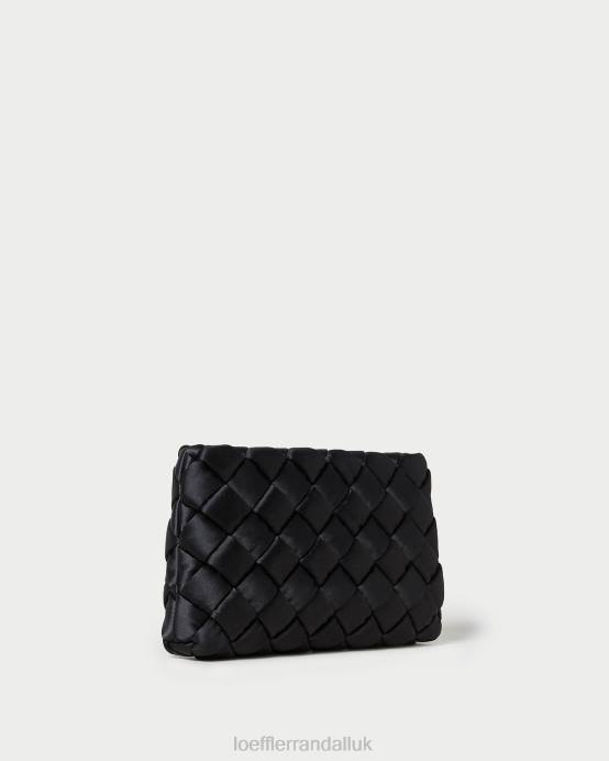 Bags X82V355 Black Women Loeffler Randall Aviva Woven Puff Clutch