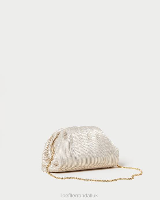 Bags X82V357 Platinum Women Loeffler Randall Bailey Pleated Dome Clutch