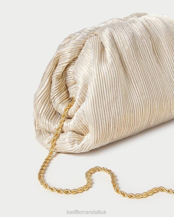 Bags X82V357 Platinum Women Loeffler Randall Bailey Pleated Dome Clutch