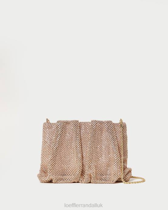 Bags X82V359 Light Peach Women Loeffler Randall Ember Diamante Gathered Clutch