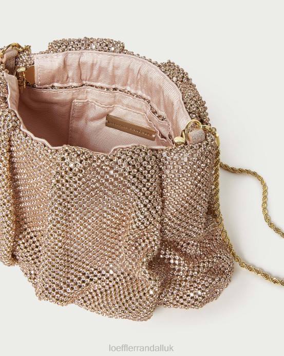 Bags X82V359 Light Peach Women Loeffler Randall Ember Diamante Gathered Clutch