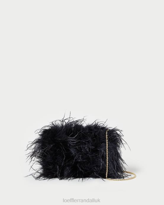 Bags X82V361 Black Women Loeffler Randall Zahara Mini Feather Pouch