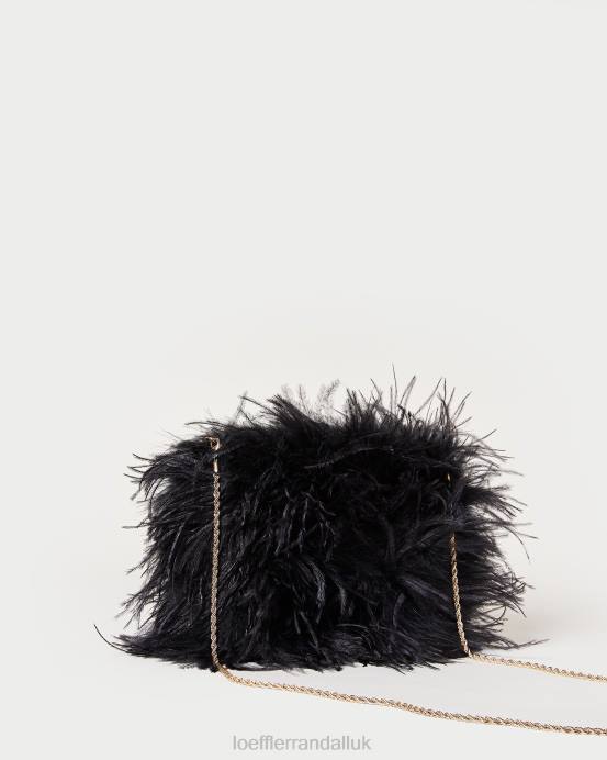 Bags X82V361 Black Women Loeffler Randall Zahara Mini Feather Pouch