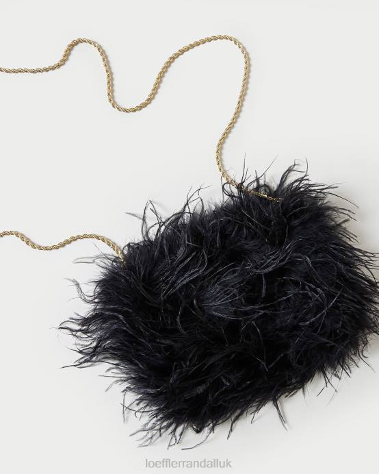 Bags X82V361 Black Women Loeffler Randall Zahara Mini Feather Pouch