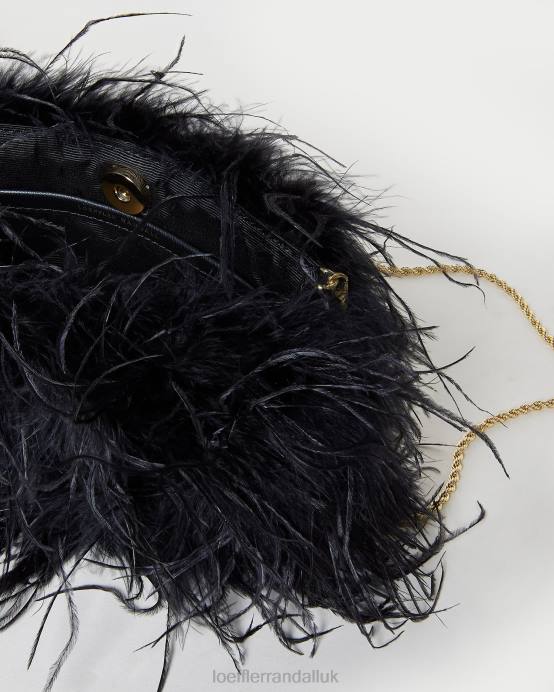 Bags X82V361 Black Women Loeffler Randall Zahara Mini Feather Pouch
