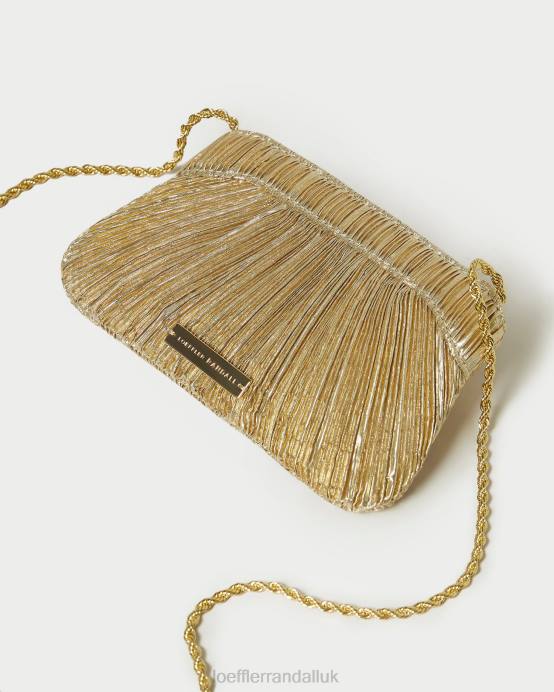 Bags X82V365 Gold Women Loeffler Randall Rochelle Mini Bow Clutch
