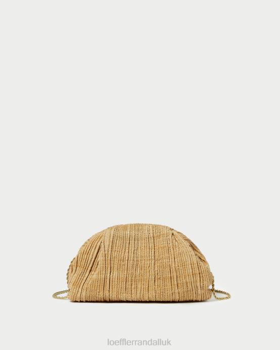 Bags X82V367 Natural Women Loeffler Randall Bailey Pleated Dome Clutch