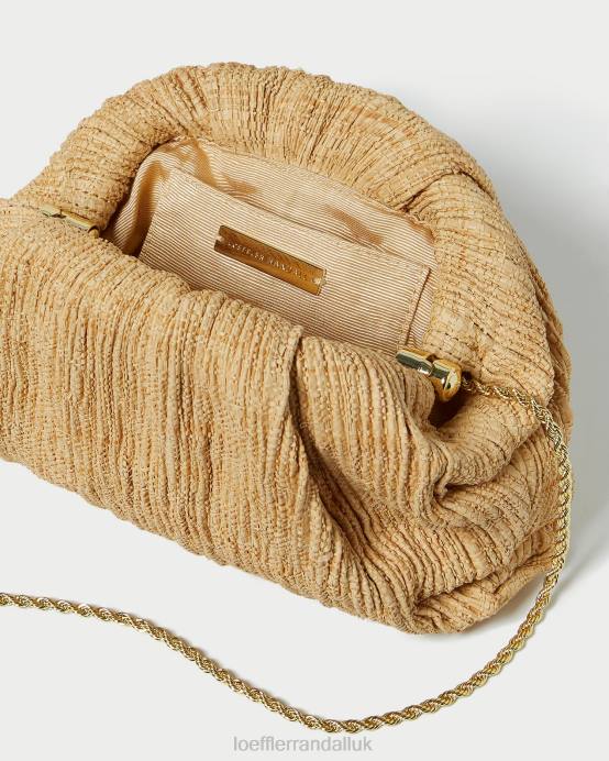 Bags X82V367 Natural Women Loeffler Randall Bailey Pleated Dome Clutch