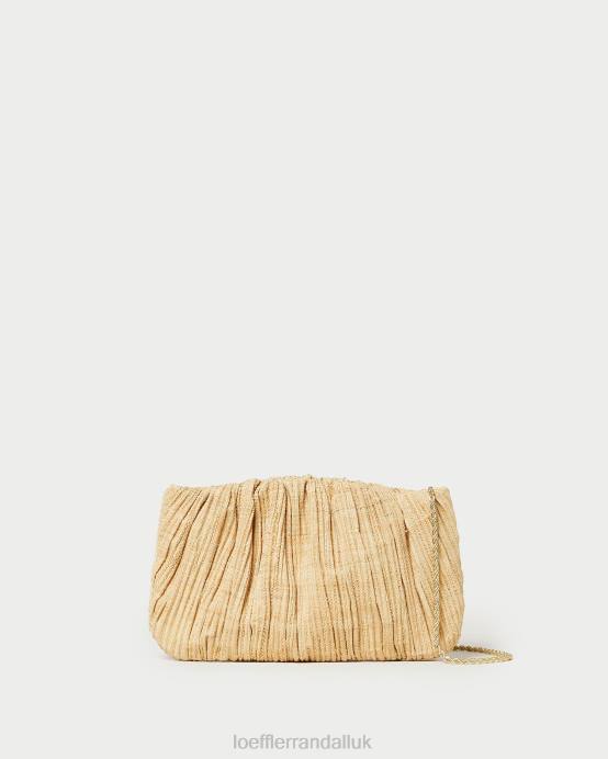 Bags X82V368 Natural Women Loeffler Randall Brit Flat Pleated Clutch