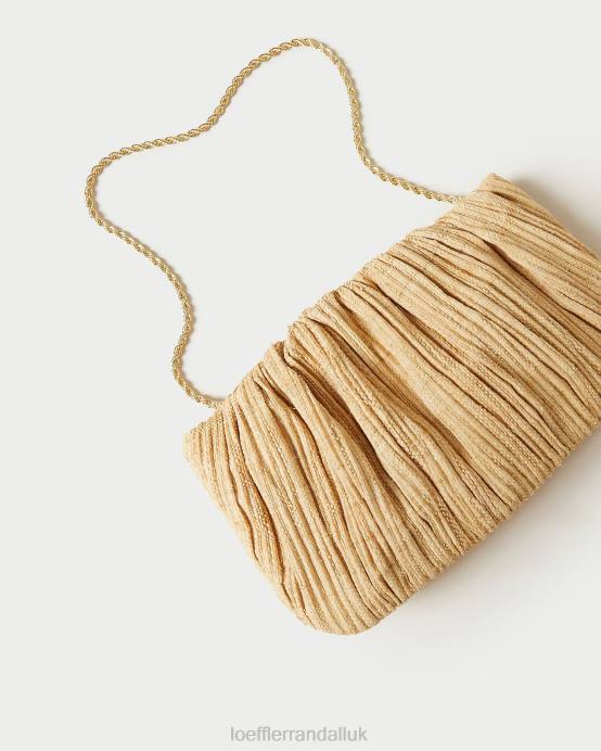 Bags X82V368 Natural Women Loeffler Randall Brit Flat Pleated Clutch