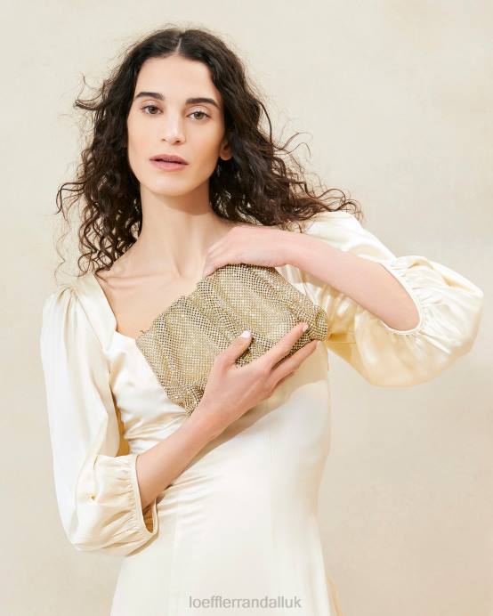 Bags X82V385 Hay Women Loeffler Randall Ember Diamante Gathered Clutch