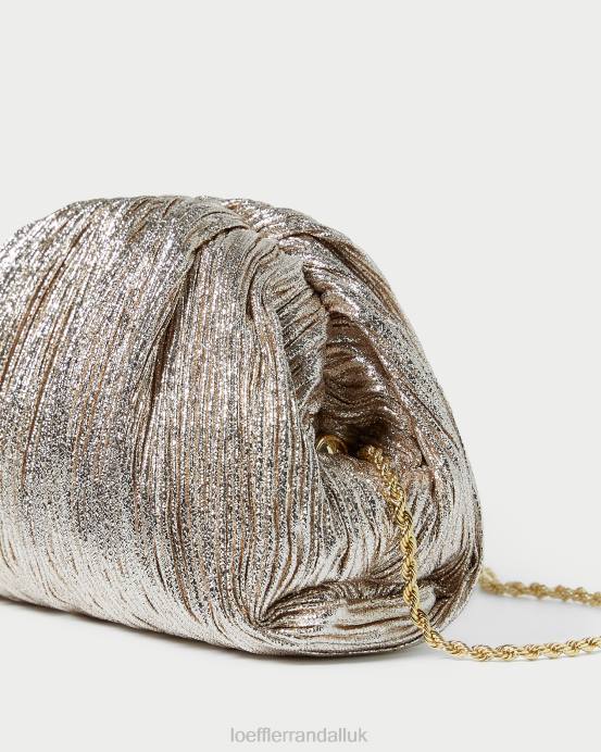 Bags X82V386 Champagne Women Loeffler Randall Bailey Pleated Dome Clutch