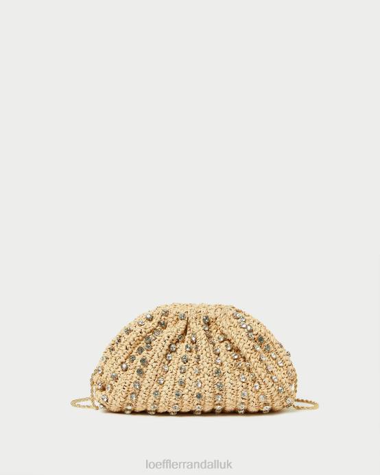 Bags X82V389 Natural/Clear Women Loeffler Randall Bailey Dome Clutch