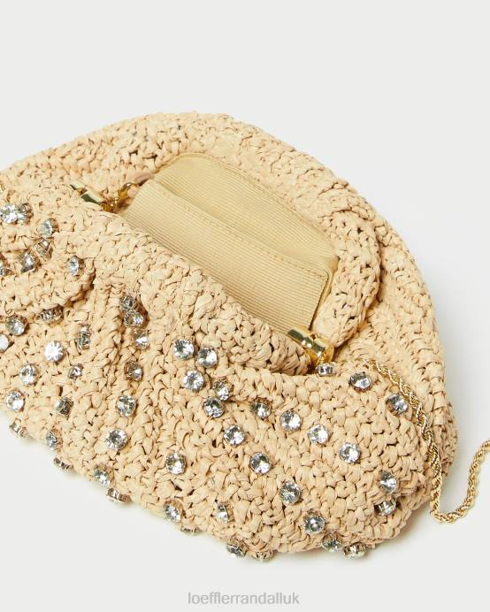 Bags X82V389 Natural/Clear Women Loeffler Randall Bailey Dome Clutch