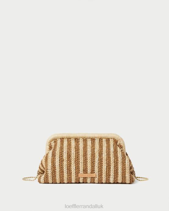 Bags X82V392 Natural/Brown Women Loeffler Randall Trudie Frame Clutch