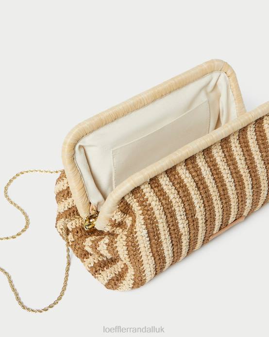 Bags X82V392 Natural/Brown Women Loeffler Randall Trudie Frame Clutch