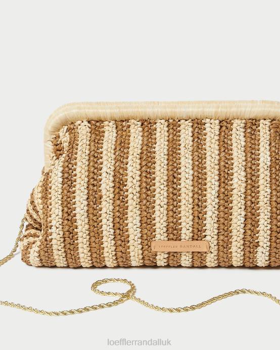 Bags X82V392 Natural/Brown Women Loeffler Randall Trudie Frame Clutch