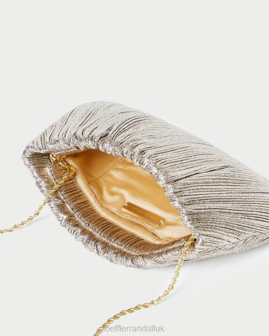 Bags X82V393 Champagne Women Loeffler Randall Brit Flat Pleated Clutch