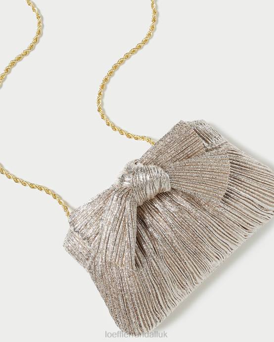 Bags X82V395 Champagne Women Loeffler Randall Rochelle Mini Bow Clutch