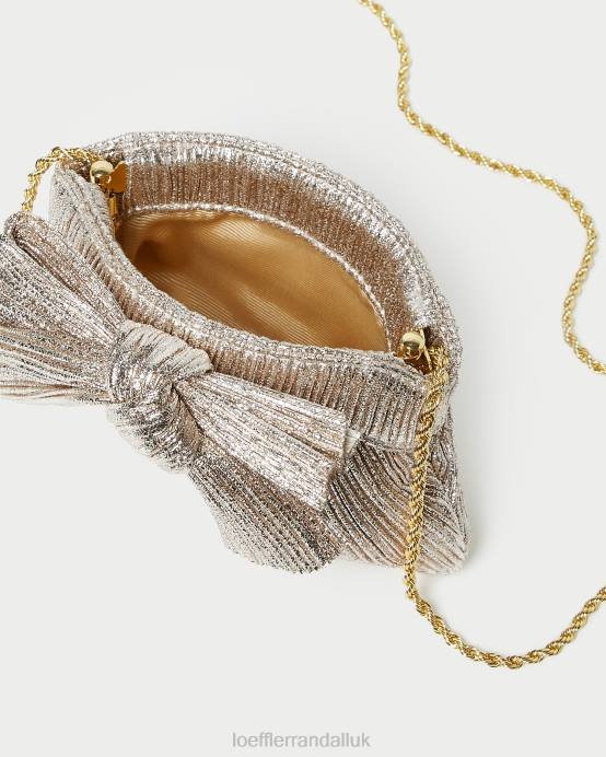 Bags X82V395 Champagne Women Loeffler Randall Rochelle Mini Bow Clutch