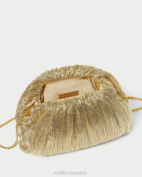 Bags X82V397 Oro Women Loeffler Randall Bailey Pleated Dome Clutch
