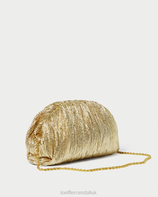 Bags X82V397 Oro Women Loeffler Randall Bailey Pleated Dome Clutch