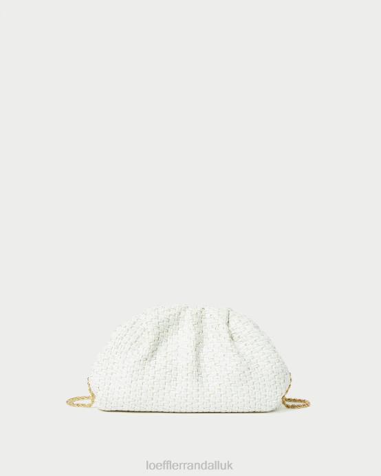 Bags X82V398 White Women Loeffler Randall Bailey Raffia Dome Clutch