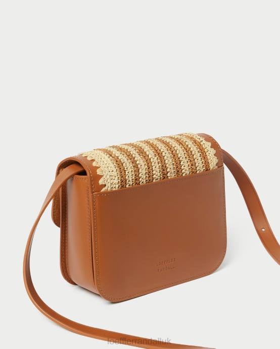 Bags X82V328 Natural/Brown/Cognac Women Loeffler Randall Kenton Crocheted Crossbody